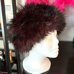 Parkhurst Red - Black Faux Fur Hat